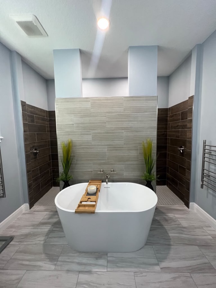 Finished bathroom remodeling by GS One Tile